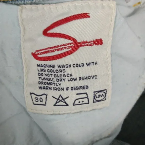 Seven7 Jeans Womens 24  Light Blue Rhinestones Distressed Ripped Wide Leg Denim - Picture 12 of 15